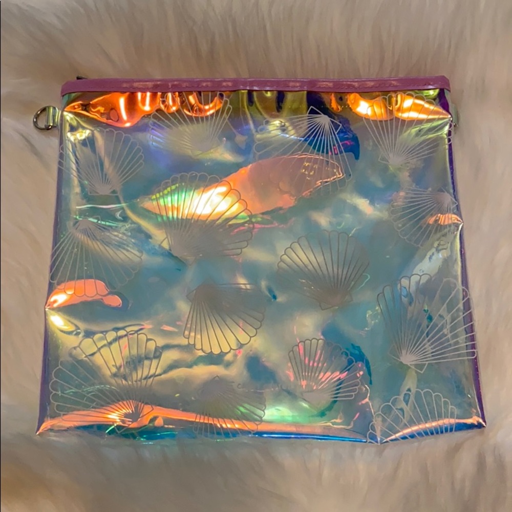 Iridescent shell clutch